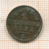 1 пфенниг. Пруссия 1862г