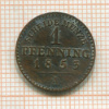 1 пфенниг. Пруссия 1853г