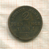 2 пфеннинга. Пруссия 1851г