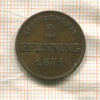 2 пфеннинга. Бавария 1871г