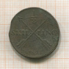 1/2 скиллинга. Швеция 1827г