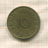 10 франков. Саарланд 1954г