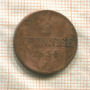 2 пфеннига. Саксония 1856г