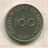 100 франкенов. Саарланд 1955г