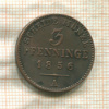 3 пфеннинга. Пруссия 1856г
