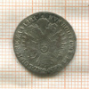 3 крейцера. Австрия 1821г