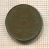 5 сантимов. Люксембург 1930г