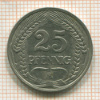 25 пфеннигов. Германия 1911г