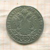 20 крейцеров. Австрия (след от подвеса на гурте) 1820г