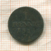 1 пфенниг. Саксония 1811г