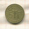 5 франков. Западная Африка 1965г