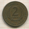 2 цента. Британские Карибы 1955г