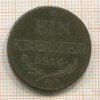 1 крейцер. Австрия 1816г