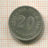 20 пфеннигов. Германия 1876г