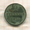 2 пфеннига. Ганновер 1856г