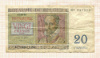 20 франков. Бельгия 1956г