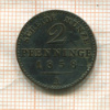 2 пфеннинга. Пруссия 1858г
