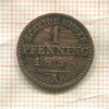 1 пфеннинг. Пруссия 1858г