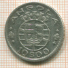 10 эскудо. Ангола 1955г