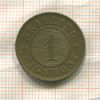 1 скиллинг. Дания 1867г
