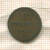 1 пфенниг. Бавария 1855г