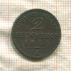 2 пфеннинга. Пруссия 1853г