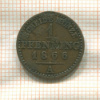 1 пфеннинг. Пруссия 1866г