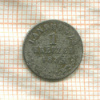 1 крейцер. Саксония 1833г