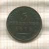 3 пфеннинга. Пруссия 1873г