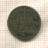 1 пфеннинг. Липпе-Детмольд 1858г