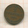 2 пфеннига. Брауншвейг 1860г