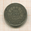 20 сантимов. Франция 1850г
