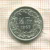 1/2 франка. Швейцария 1967г