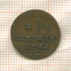 1 пфеннинг. Росток 1794г
