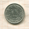 1/2 франка. Швейцария 1963г
