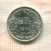 1/2 франка. Швейцария 1964г