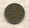2 пфеннинга. Пруссия 1873г