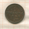 1 пфеннинг. Пруссия 1868г