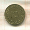 10 франков. Саарланд 1954г