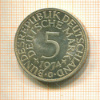 5 марок. Германия 1974г