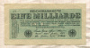 1000000000 марок. Германия 1923г