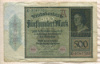 500 марок. Германия 1922г