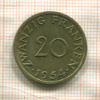 20 франков. Саарланд 1954г