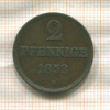 2 пфеннига. Ганновер 1853г