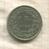 1 франк. Швейцария 1969г