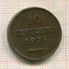 10 сантимов. Сан-Марино 1935г