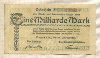 1000000000 марок. Германия 1923г