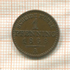 1 пфеннинг. Пруссия 1868г