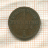 1 пфеннинг. Пруссия 1854г