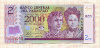 2000 гуарани. Парагвай. Пластик 2011г